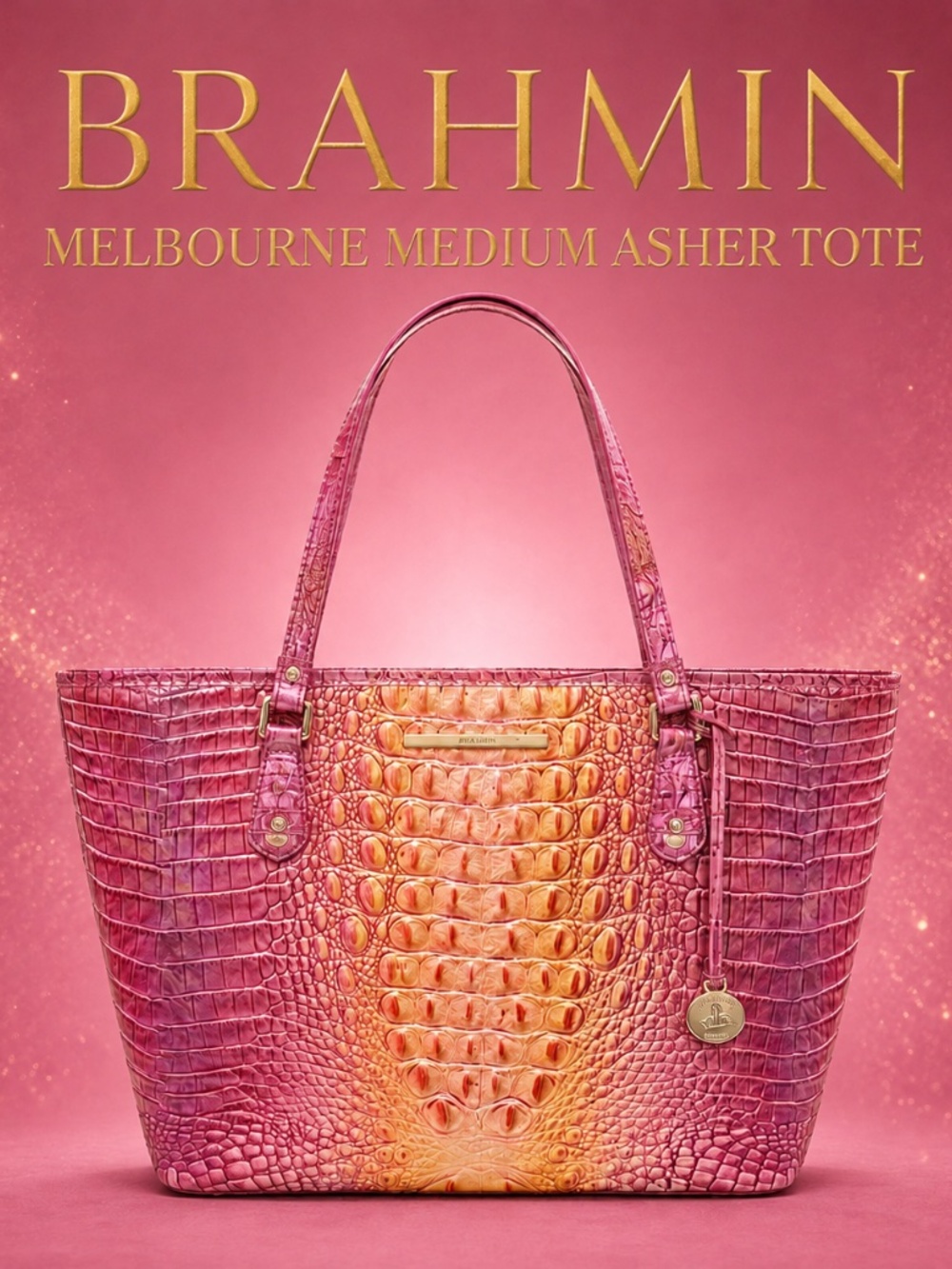 Brahmin Melbourne Medium Asher tote in prism ombre